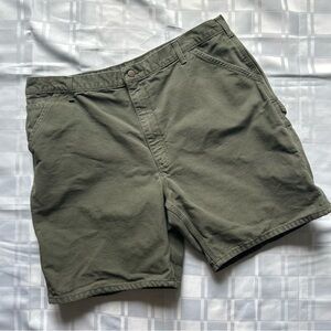 Carhartt Dark Green Denim B25 Carpenter Style Shorts